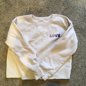 Cropped fleece Lind crew neck